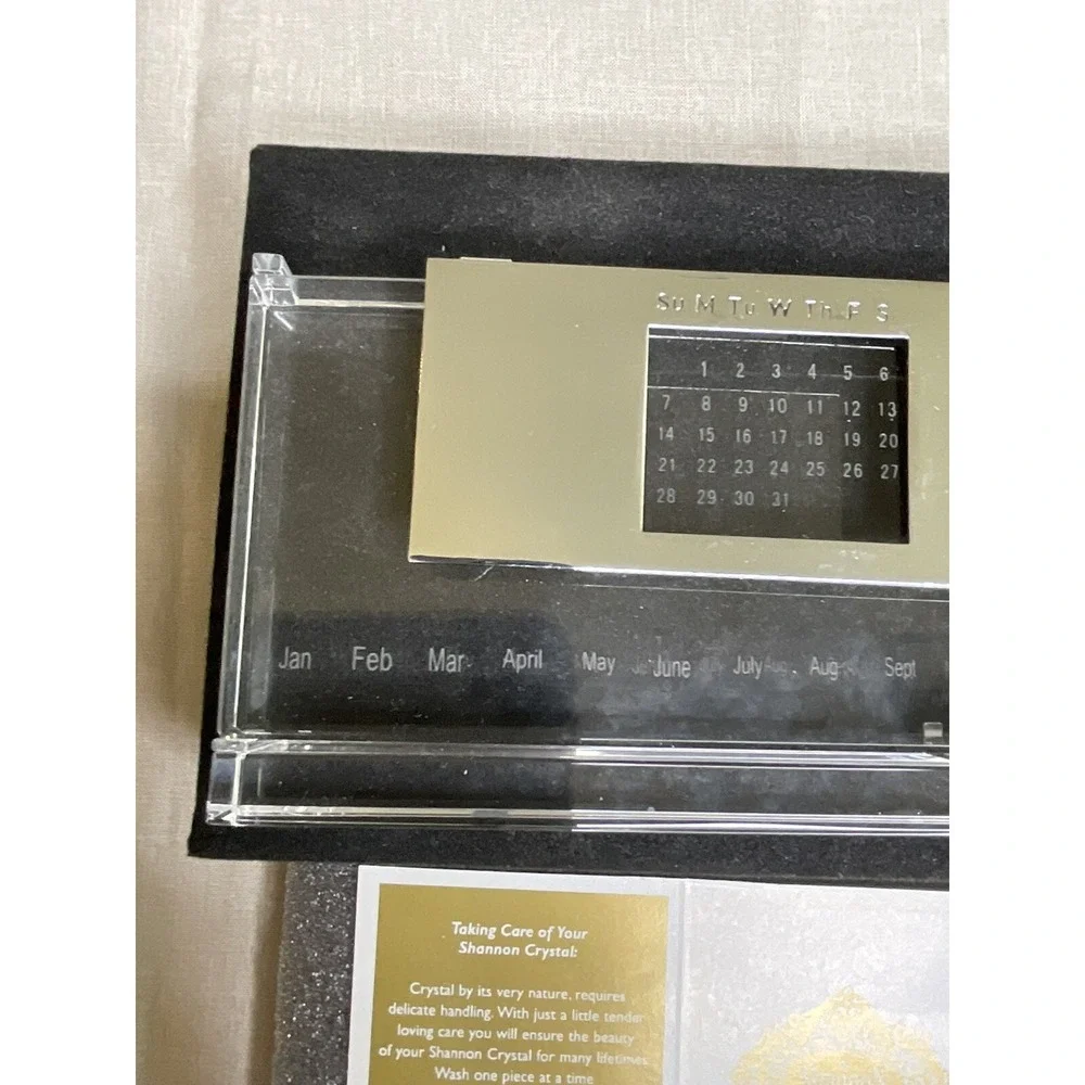Perpetual Calendar Shannon Crystal Godinger  New‎ In Box Bohemian